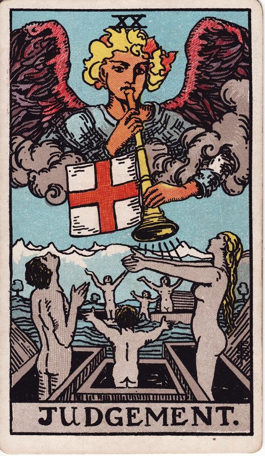 Lámina XX, El Juicio, del tarot Rider-Waite-Smith